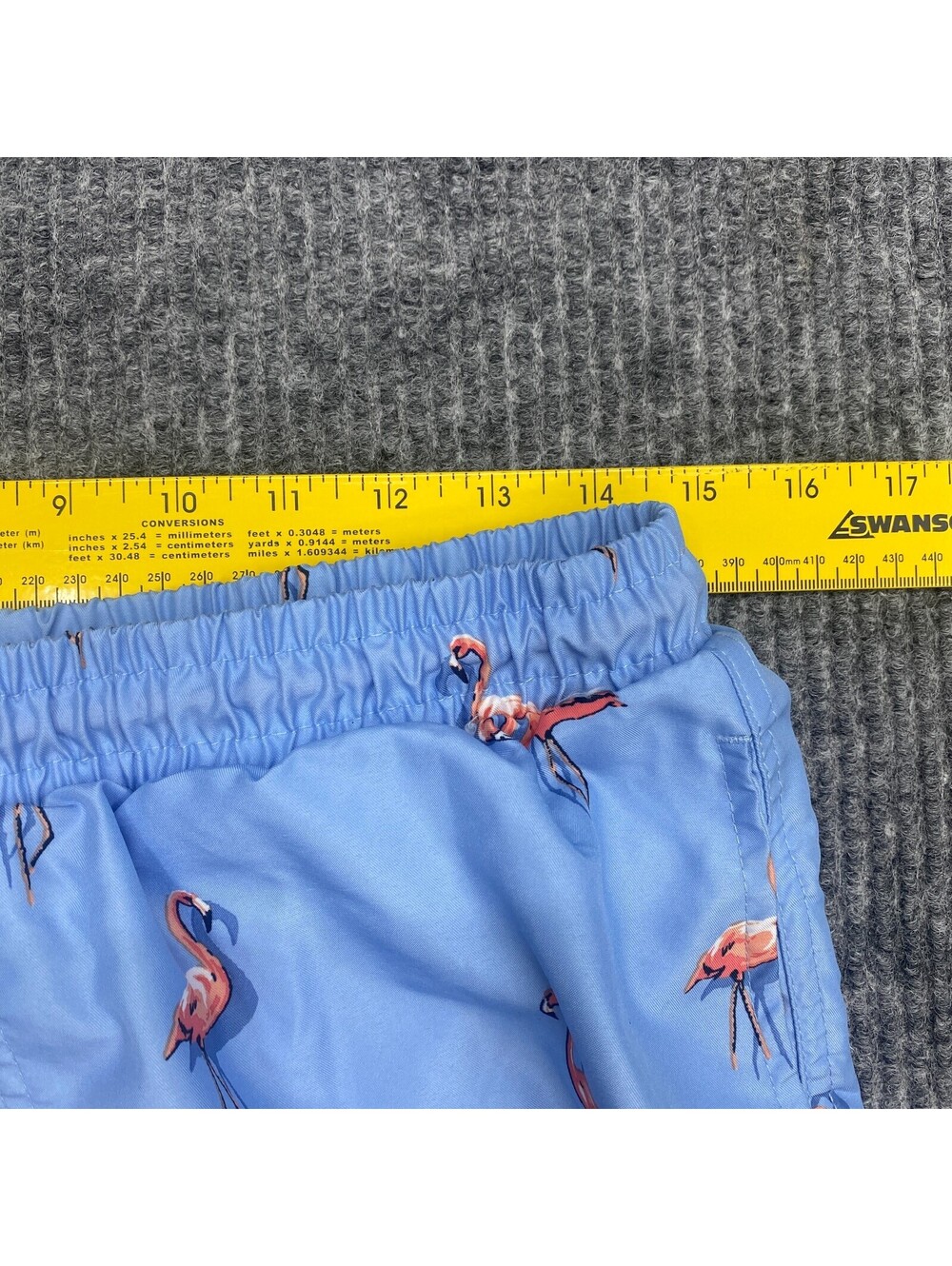 Lot Of 2 Club Room Swim Trunks Lined Shorts Men M Blue Pink Flamingo AOP Pockets - Picture 10 of 14
